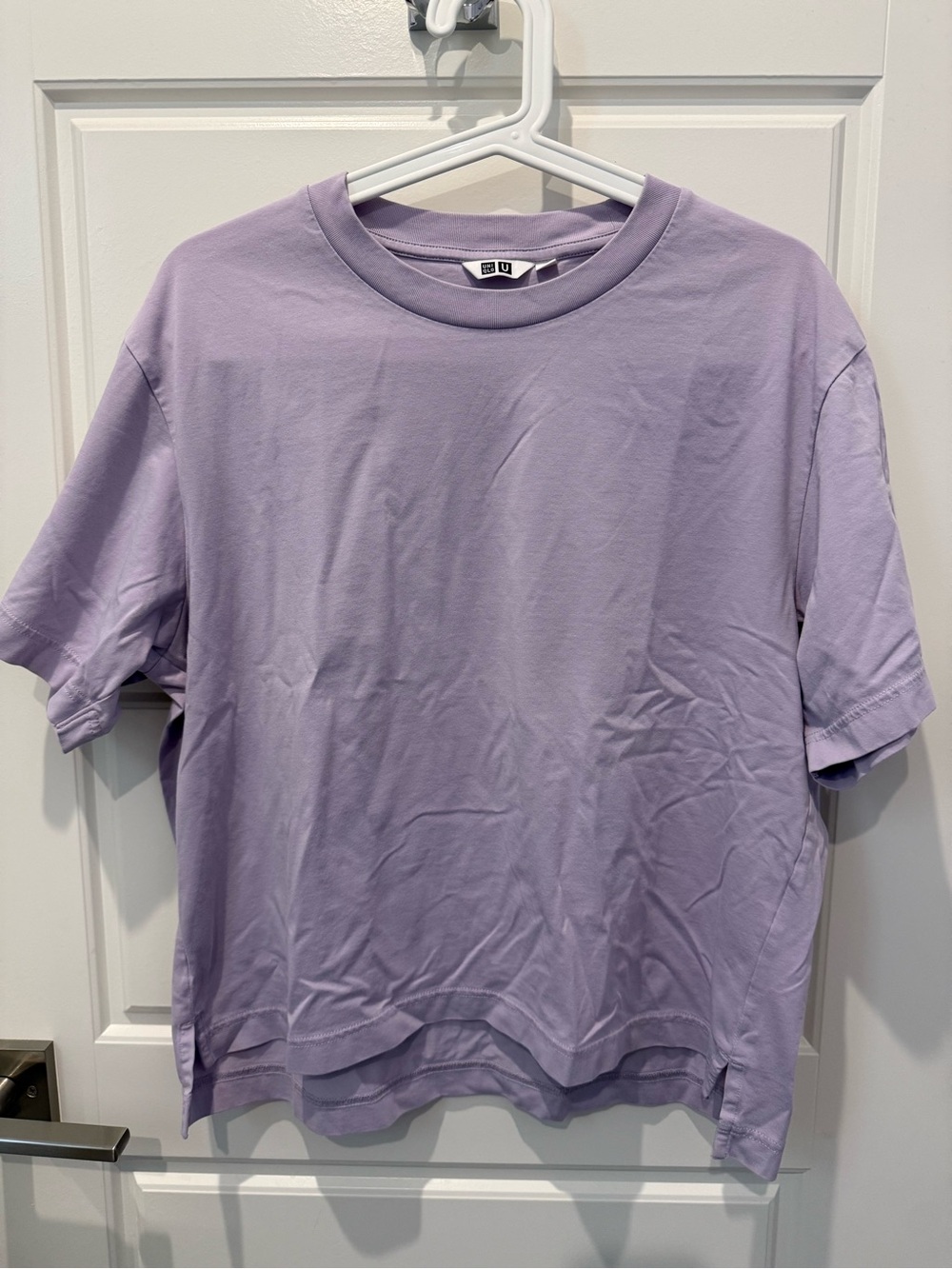 2/$10 Uniqlo AIRism Oversized Crew Neck T-Shirt in Lavender